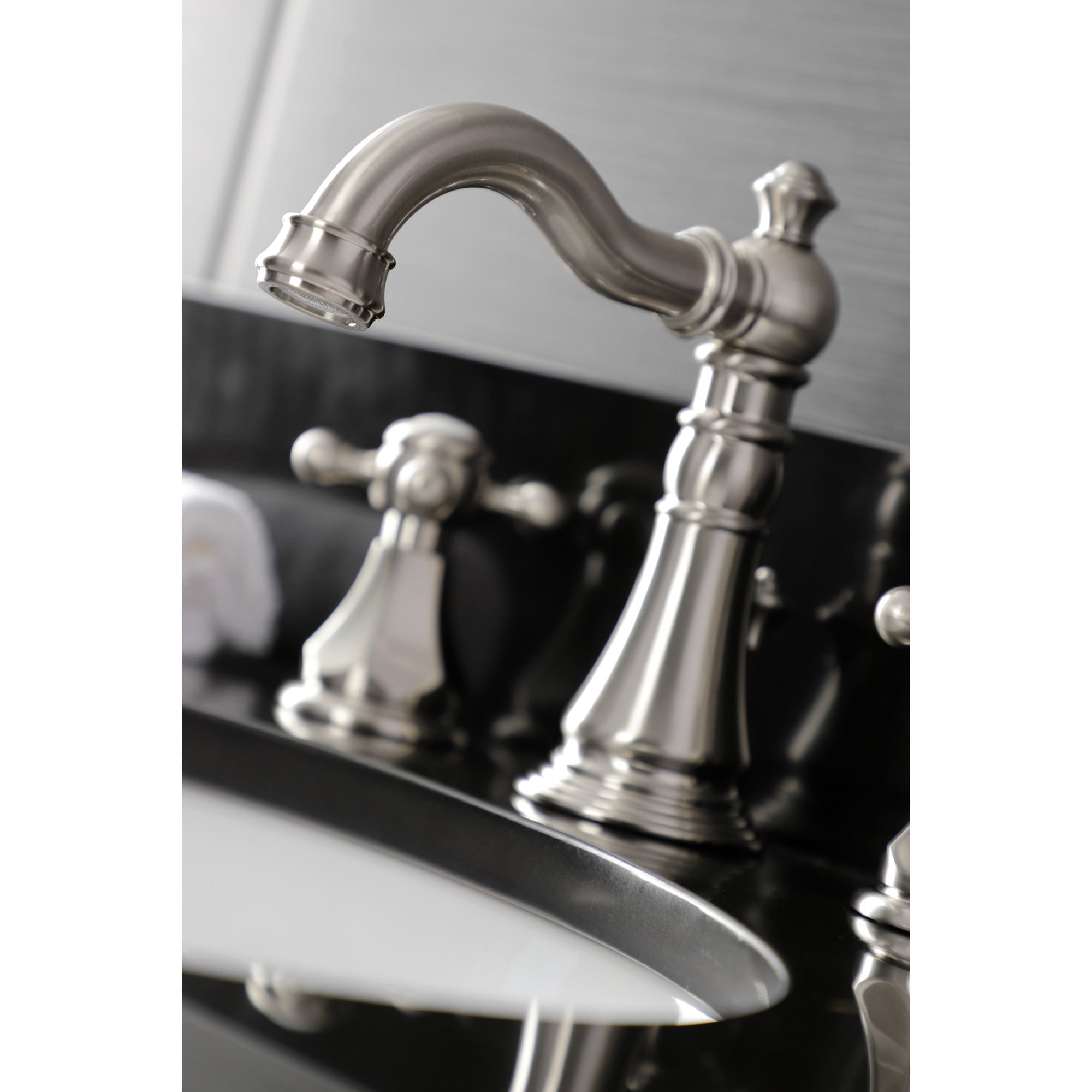 Kingston Brass FSC1978BX Metropolitan Widespread Bathroom Faucet with Pop-Up Drain, Brushed Nickel
