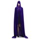 thumbnail image 1 of Billuyoard Capa con capucha de terciopelo para boda de Halloween, disfraces de , túnica Wicca Kits de decoración para fiestas violeta SG, 1 of 6