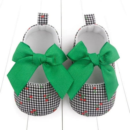 

MEROTABLE Baby Girls First Walkers Shoes Princess Bowknot Soft Sole Cloth Crib Shoes Sneaker