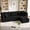 Black, variant on IDEALSOUL 108” Sectional Couch, L-Shaped Cloud Sofa, Modern Boneless Couch with Deep Seat, Upholstered Sofas Couches for Living Room, Bedroom, No Assembly Required, Green
