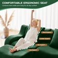 thumbnail image 5 of Miekor Furniture Three-Seat Boneless Sofa High-Quality Teddy Fabric ,No assembly required Curved armrest Anti-slip Design Ergonomic design, Assembly Chaise 32D High Density Sponge living rooms No3984, 5 of 9