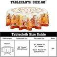 thumbnail image 2 of Fall Thanksgiving Round Tablecloth 60 Inch Pumpkin Maple Leaves Tablecloth Autumn Harvest Table Cloth Farmhouse Rustic Polyester Table Cover for Holiday Kitchen Dining Room Party Indoor Outdoor Decor, 2 of 6