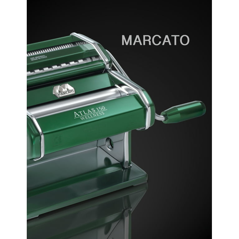 MARCATO Atlas 150 Pasta Machine with Cutter, Hand Crank
