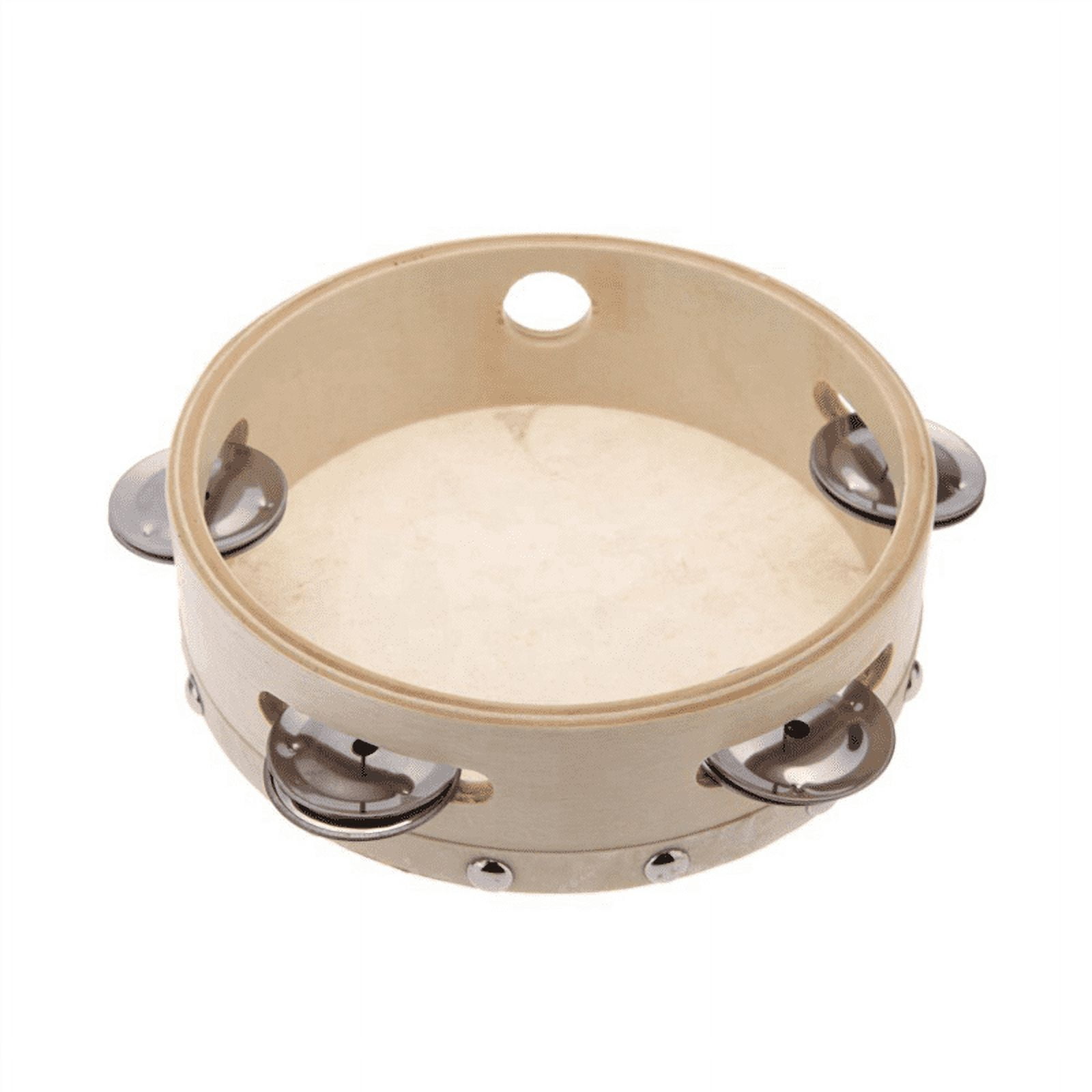 10X 6 Inch Hand Tambourine Aluminum Alloy Silver