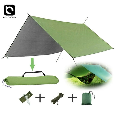 Camping Rain Shelter - Multi-function Raincoat Shelter, Tent Cover,iClover Outdoor 210D Oxford Cloth Raincoat Jacket Cover Rain Tent Tarp Shelter Hammock