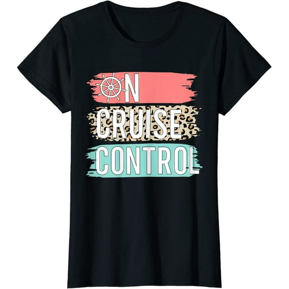 Control On Cruise Leopard Funny Summer Vacation Family Women T-Shirt