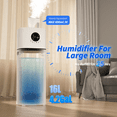 thumbnail image 4 of Rocyis Ultrasonic Tower Humidifier, 16L 4.2Gal, 360° Rotating, for Whole House, 1200 Sq Ft, 4 of 9