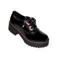 thumbnail image 1 of ZAPATO PLATAFORMA CASUAL VESTIR LEON MUJER DAMA NEGRO CHAROL 500 LEON  500p, 1 of 3
