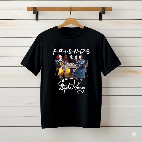 Stephen King Horror Characters Friends Signature, JEANNELABER T-Shirt