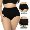 thumbnail image 4 of Loritta Womens Panties Plus Size Underwear for Women High Waisted Cotton Panties Full Coverage Briefs for Ladies, 4 Pack, XL-5XL, 4 of 6