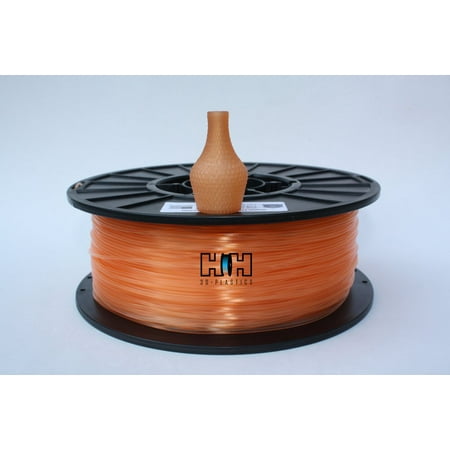 H&H 3D PLA 3D Printer Filament 1.75mm 1kg Spool Translucent Orange