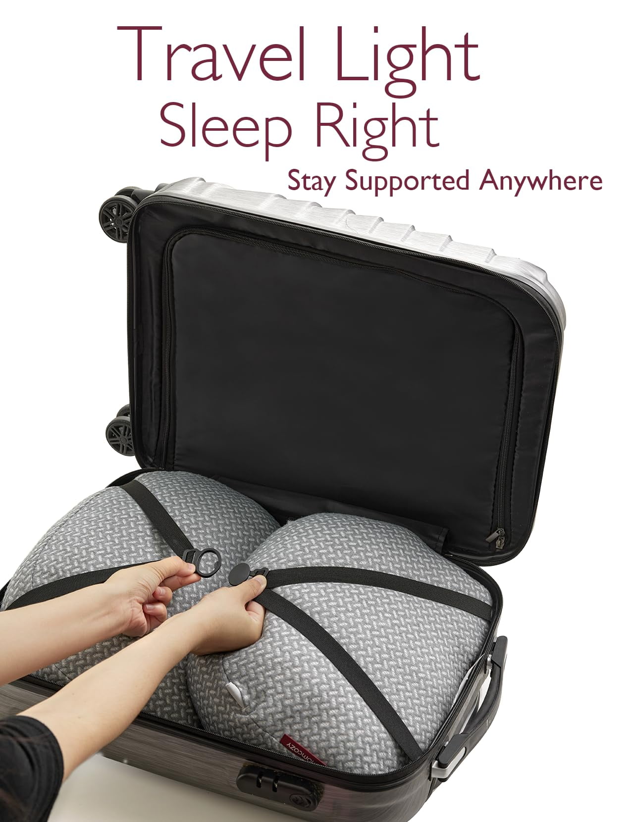 Momcozy Pregnancy Pillow，Portable Maternity Pillow for Side Sleeper，Adjustable Travel Pregnancy Pillow