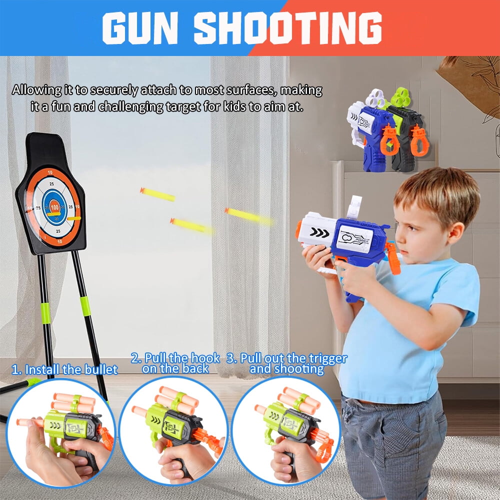 Bow and Arrow Set, LED Light Up with 20 Suction Cup Arrows Target & Quiver Archery Set with Standing Target for Boys & Girl