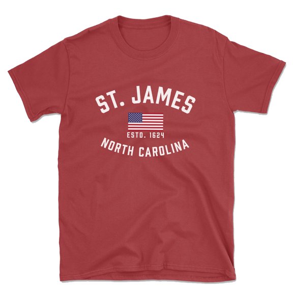 St. James North Carolina Patriot Men's Cotton T-Shirt