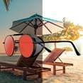 thumbnail image 3 of Steampunk Sunglasses Metal Frame Side Gothic Glasses for Women Red, 3 of 9
