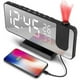 thumbnail image 1 of Projection Alarm Clock, Digital Alarm Clock With Projection, Radio Alarm Clock With Usb Connection, Large Led Display, Snooze Dual Alarm, Projection B, 1 of 1