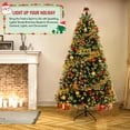VIBESPARK 7.5FT PreLit PreDecorated Christmas Tree, Artificial