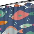 thumbnail image 4 of Underwater Adventure Shower Curtain - Sea Creature Print with Reinforced Grommets & Quick-Drain Fabric,36x72in, 4 of 5