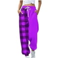 thumbnail image 1 of Funicet Pants for Women,Women Fashion Color Blocked Printed Drawstring Pants, 1 of 5