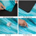 thumbnail image 6 of Teal Abstract Marble Kitchen Rug Mat Turquoise Kitchen Rugs [2 PCS] Cushioned Anti-Fatigue Comfort Standing Kitchen Floor Mat Non Slip Washable Runner Mat for Sink Laundry Kitchen, 6 of 6