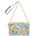 thumbnail image 2 of FORMRS Women Crossbody Purse with Chain Strap Vegan Leather Shoulder Handbag, Blue Floral Wave, 2 of 7
