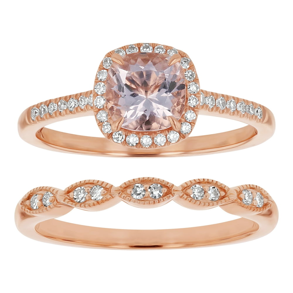 Engagement Ring Collection 14k Rose Gold and 1/4