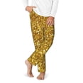 thumbnail image 2 of Hirioo Gold Glitter for Teenagers' Pajama Pants Womens Lounge Pants with Pockets Pj Bottoms Pants for Men-Large, 2 of 6
