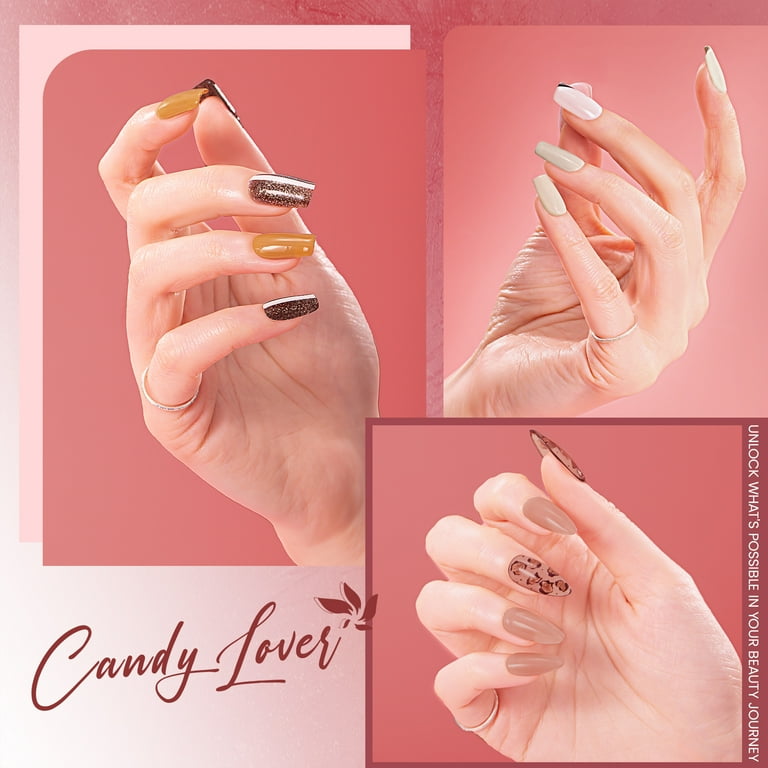 Candy Lover Gel Nail Kit with UV Dryer, 12-Color, Quick-Dry, Long
