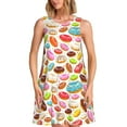 thumbnail image 1 of Fotbe Color Donut Vestido de Verano sin Mangas para Mujer – Vestido Midi Línea A, Estilo Camiseta Floral, Vestido Playero Casual y Fluido, 1 of 7