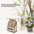 thumbnail image 3 of Wooden Calendar, Wooden Perpetual Date Desk Calendar Manual Change Calendar Retro Wood Block Calendar for Desktop Home Decor, 3 of 7