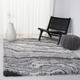 thumbnail image 2 of SAFAVIEH Fontana Darell Abstract Shag Area Rug, Grey/Ivory, 9' x 12', 2 of 8