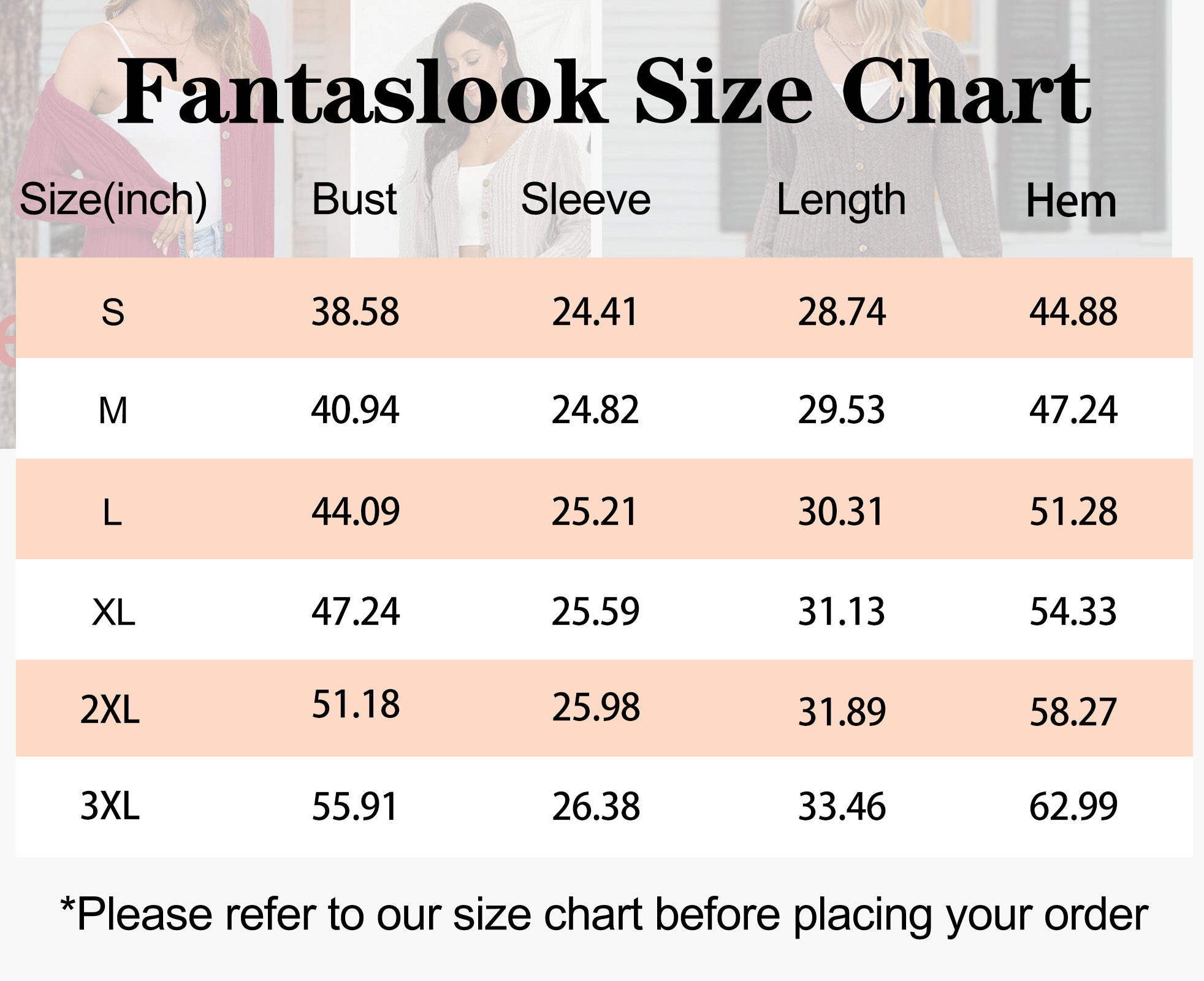 Fantaslook Women's Fall Cardigan, Bronze photo 8