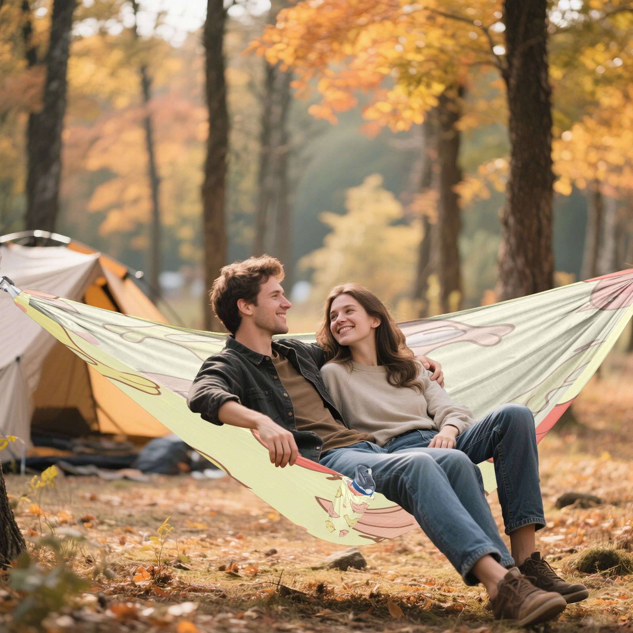 Hammock Camping Hammock Nylon Portable Hammock Travel Camping Hammock Multicolor Bird