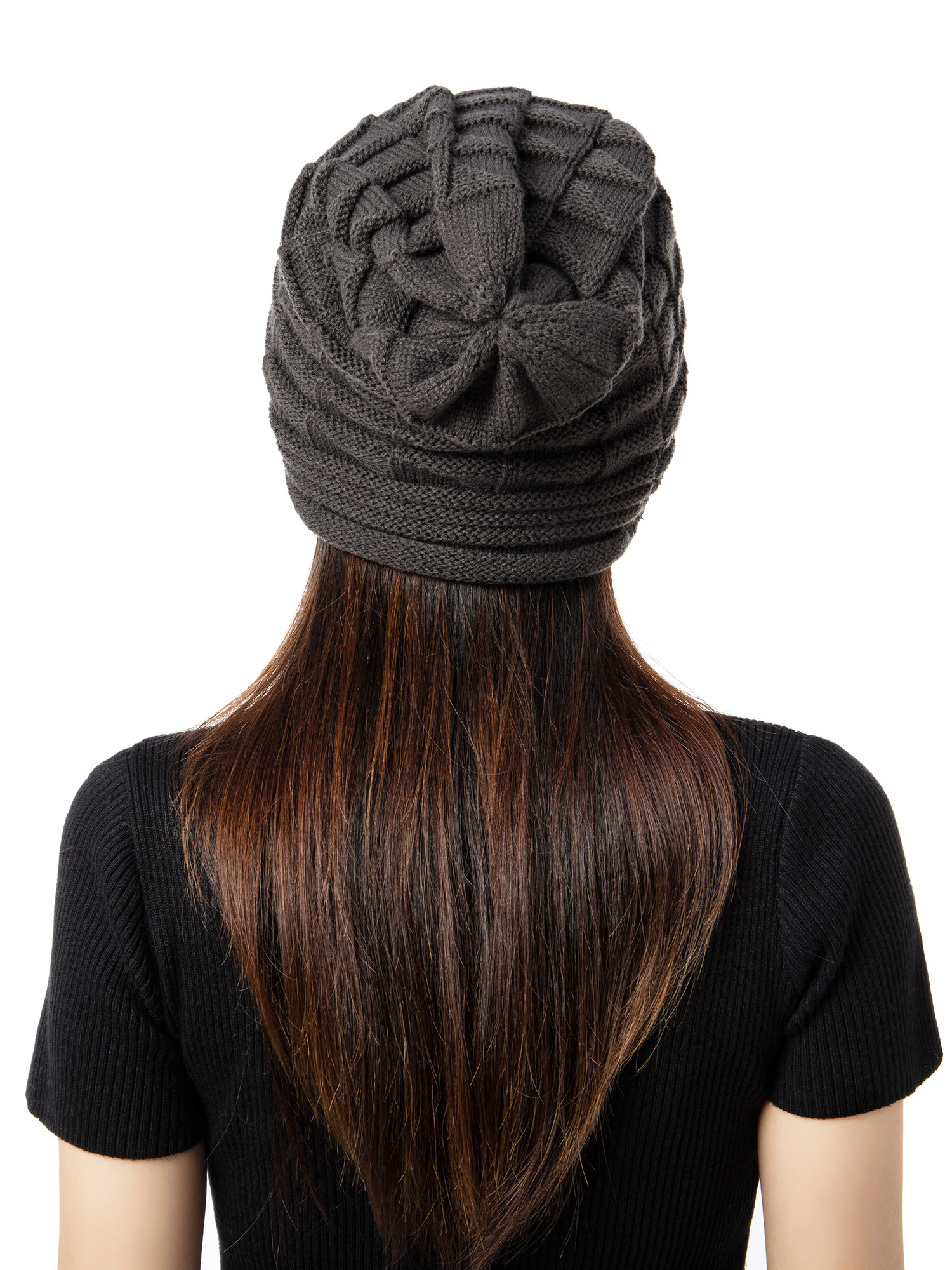SAYFUT Girls Winter Beanie Hats Warm Knit Hat Thick Knit Skull Cap Oversize Baggy Slouchy Beanie Warm Winter Hat Stocking Cap For Women - image 3 of 8