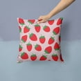 thumbnail image 2 of Carolines Treasures BB5146PW1414 Strawberries on Pink Fabric Decorative Pillow  14Hx14W multicolor, 2 of 4
