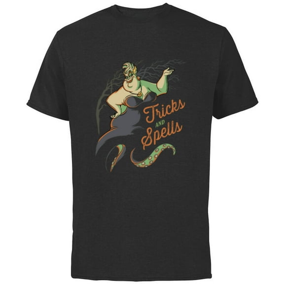 Disney The Little Mermaid Ursula Villains Halloween - Short Sleeve Cotton T-Shirt for Adults - Customized-Black