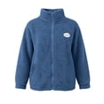 thumbnail image 6 of Enjoytime Fleece Jacket Women Stand Collar Long Sleeve Zip Up Coat Casual Cozy Warm Outerwear Fall Winter Plus Size Clothes, 6 of 8