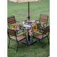 thumbnail image 4 of Outdoor Tablecloth with Umbrella Hole for Patio/Picnic/Party/Camping, Sunflower Waterproof Table Cloth Square Cover Washable, Colorful Flowers Summer Botanical (60"x 60"), 4 of 8