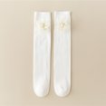 thumbnail image 3 of Esaierr 3 Pairs Kids Girls Autumn Socks Knee High Socks for Toddler Flower Cotton Socks for 3-12Y, 3 of 5