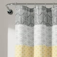 thumbnail image 2 of Bohemian Stripe Shower Curtain, 72" W x 72" L, Yellow & Gray - Boho Shower Curtain - Colorful Striped Bathroom Curtain - Maximalist & Boho Bathroom Decor, 2 of 6