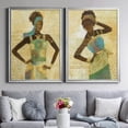 thumbnail image 5 of 2 Piece Set Tribal Vision I Premium Framed Canvas - Ready to Hang - 26.5 x 36.5 Each - Gold Frame, 5 of 8