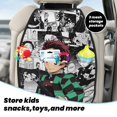 thumbnail image 5 of Demon Slayer Car Seat Back Protector 2 Pcs Anti-Kick Storage Mat For Car Seats Auto Seat Back Covers, 5 of 9