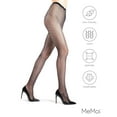 thumbnail image 6 of MeMoi Women's Crochet Lurex Net Nylon Tights - Womens - Female (Small/Medium, Black/Silver), 6 of 7