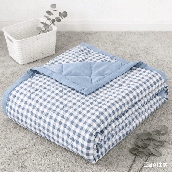 Bisitoy Checkered Weighted Blanket for Adults, Cooling Plaid Heavy Throw Blanket, Microfiber Soft Thick Big Blankets Weighted Comforter Gift for Sleeping