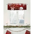 thumbnail image 6 of Christmas Kitchen Decoration Curtain Valances Rod Pocket Small Window Treatment for Bedroom Xmas Santa Claus Thermal Insulated&Washable Curtains Red Ball Christmas Tree Valances for Windows 54x18inch, 6 of 6