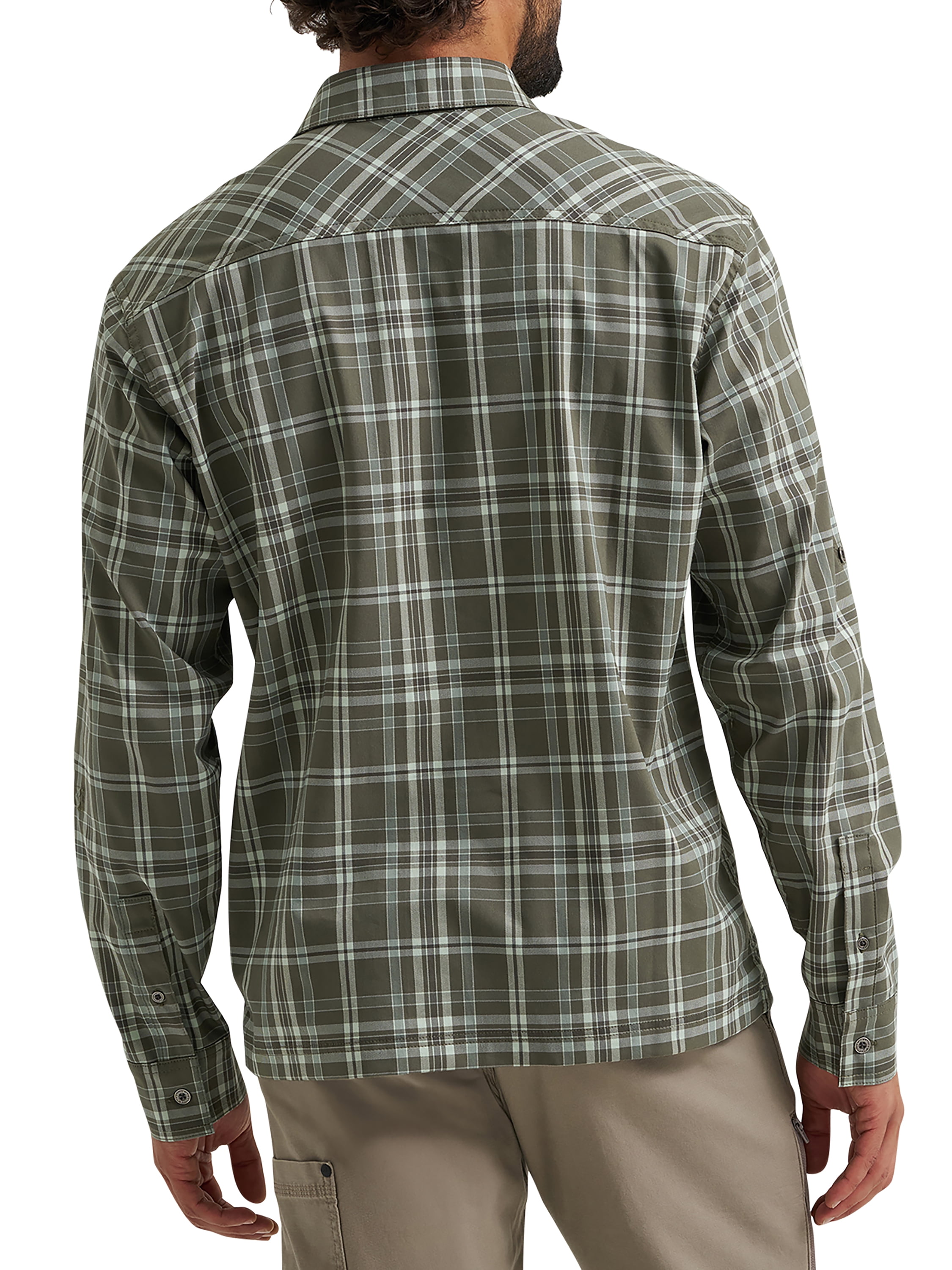 Wrangler® Men's and Big Mens Outdoor Long Sleeve All Season Stretch Shirt, Sizes S-3XL