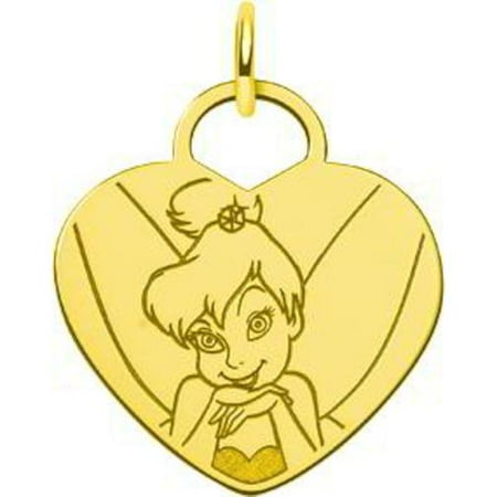 Tinkerbell Heart Charm - Gold Plated Disney Fairy Tinker Bell Heart Charm New