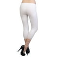 thumbnail image 3 of Vivian's Fashions Capri Leggings - Cotton, Lace Trim (Junior/Junior Plus Sizes), 3 of 5