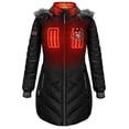 thumbnail image 4 of Women's ActionHeat Black San Francisco 49ers 5V Battery Heated Long Puffer Jacket, 4 of 7
