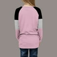 thumbnail image 3 of WhouRiu Toddler Girl T Shirts Long Sleeve Striped Color Block Tees Children Spring Fall Comfy Tops Pink,Sizes 4-5, 3 of 4